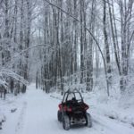 atv in snow